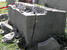Massive Concrete Block ready for Removal